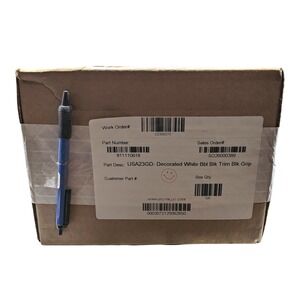Bulk Case 500 Retractable Ballpoint Pens Black Ink Blue Barrel Misprint W Logo